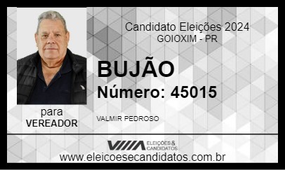 Candidato BUJÃO 2024 - GOIOXIM - Eleições