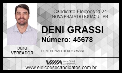 Candidato DENI GRASSI 2024 - NOVA PRATA DO IGUAÇU - Eleições