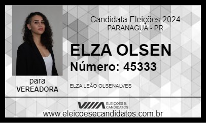 Candidato ELZA OLSEN 2024 - PARANAGUÁ - Eleições