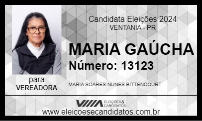 Candidato MARIA GAÚCHA 2024 - VENTANIA - Eleições