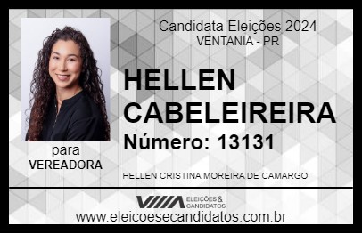 Candidato HELLEN CABELEIREIRA 2024 - VENTANIA - Eleições