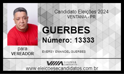 Candidato GUERBES 2024 - VENTANIA - Eleições