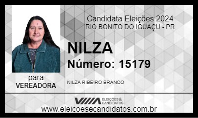 Candidato NILZA 2024 - RIO BONITO DO IGUAÇU - Eleições