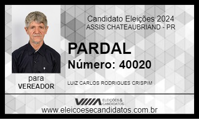 Candidato PARDAL 2024 - ASSIS CHATEAUBRIAND - Eleições