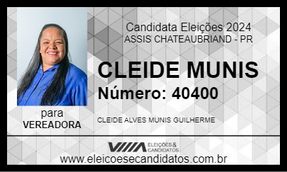 Candidato CLEIDE MUNIS 2024 - ASSIS CHATEAUBRIAND - Eleições