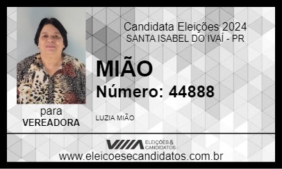 Candidato MIÃO 2024 - SANTA ISABEL DO IVAÍ - Eleições