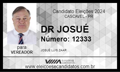 Candidato DR JOSUÉ 2024 - CASCAVEL - Eleições