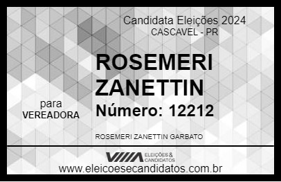 Candidato ROSEMERI ZANETTIN 2024 - CASCAVEL - Eleições