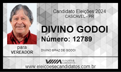 Candidato DIVINO GODOI 2024 - CASCAVEL - Eleições