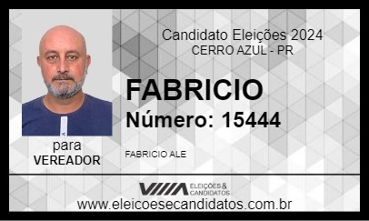 Candidato FABRICIO 2024 - CERRO AZUL - Eleições