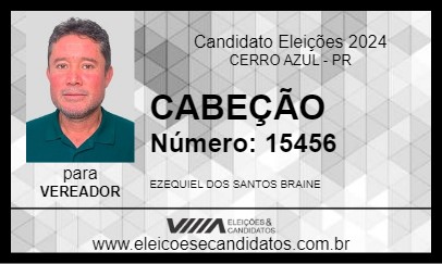 Candidato CABEÇÃO 2024 - CERRO AZUL - Eleições