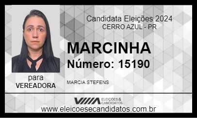 Candidato MARCINHA 2024 - CERRO AZUL - Eleições