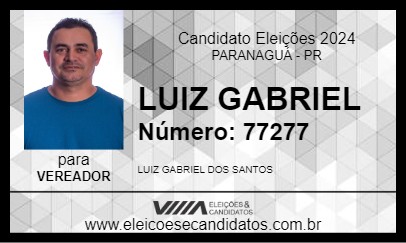 Candidato LUIZ GABRIEL 2024 - PARANAGUÁ - Eleições