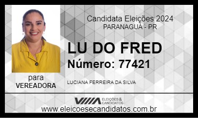 Candidato LU DO FRED 2024 - PARANAGUÁ - Eleições