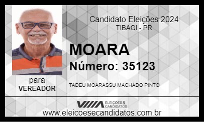 Candidato MOARA 2024 - TIBAGI - Eleições