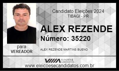 Candidato ALEX REZENDE 2024 - TIBAGI - Eleições