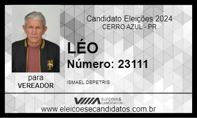 Candidato LÉO 2024 - CERRO AZUL - Eleições