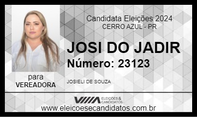 Candidato JOSI DO JADIR 2024 - CERRO AZUL - Eleições