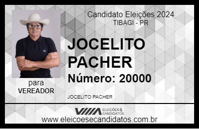 Candidato JOCELITO PACHER 2024 - TIBAGI - Eleições