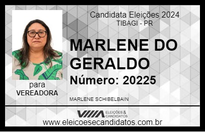 Candidato MARLENE DO GERALDO 2024 - TIBAGI - Eleições