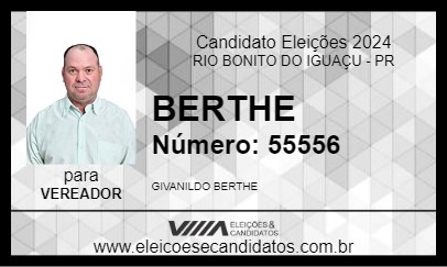 Candidato BERTHE 2024 - RIO BONITO DO IGUAÇU - Eleições