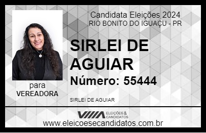 Candidato SIRLEI DE AGUIAR 2024 - RIO BONITO DO IGUAÇU - Eleições