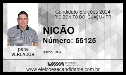 Candidato NICÃO 2024 - RIO BONITO DO IGUAÇU - Eleições