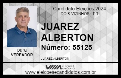 Candidato JUAREZ ALBERTON 2024 - DOIS VIZINHOS - Eleições