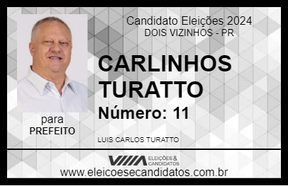 Candidato CARLINHOS TURATTO 2024 - DOIS VIZINHOS - Eleições