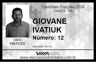 Candidato GIOVANE IVATIUK 2024 - CANDÓI - Eleições