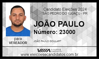 Candidato JOÃO PAULO 2024 - SÃO PEDRO DO IGUAÇU - Eleições