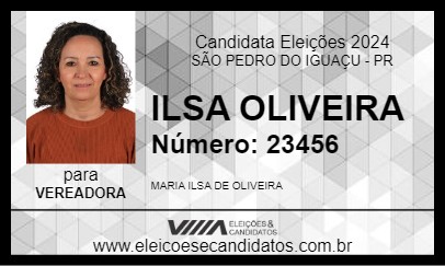 Candidato ILSA OLIVEIRA 2024 - SÃO PEDRO DO IGUAÇU - Eleições