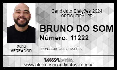 Candidato BRUNO DO SOM 2024 - ORTIGUEIRA - Eleições