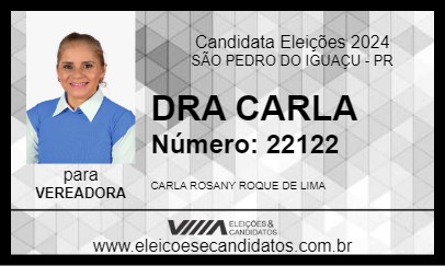 Candidato DRA CARLA 2024 - SÃO PEDRO DO IGUAÇU - Eleições