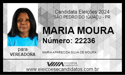 Candidato MARIA MOURA 2024 - SÃO PEDRO DO IGUAÇU - Eleições