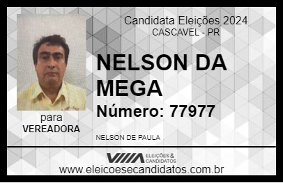 Candidato NELSON DA MEGA 2024 - CASCAVEL - Eleições