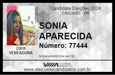 Candidato SONIA APARECIDA 2024 - CASCAVEL - Eleições