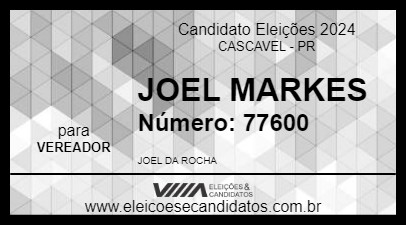 Candidato JOEL MARKES 2024 - CASCAVEL - Eleições