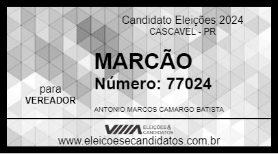 Candidato MARCÃO 2024 - CASCAVEL - Eleições