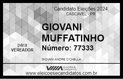 Candidato GIOVANI MUFFATINHO 2024 - CASCAVEL - Eleições