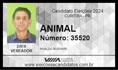 Candidato ANIMAL 2024 - CURITIBA - Eleições