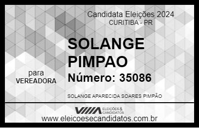 Candidato SOLANGE PIMPAO 2024 - CURITIBA - Eleições