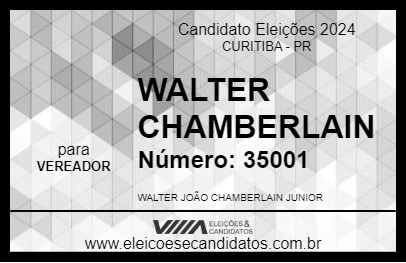 Candidato WALTER CHAMBERLAIN 2024 - CURITIBA - Eleições