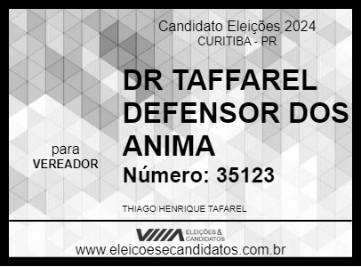 Candidato DR TAFFAREL DEFENSOR ANIMAIS 2024 - CURITIBA - Eleições