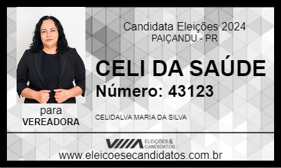 Candidato CELI DA SAÚDE 2024 - PAIÇANDU - Eleições