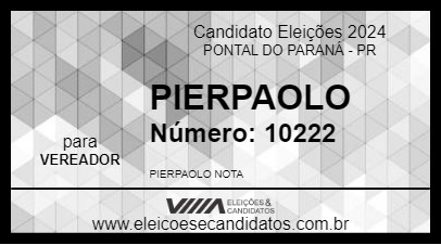 Candidato PIERPAOLO 2024 - PONTAL DO PARANÁ - Eleições