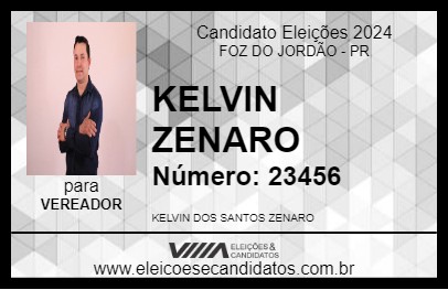 Candidato KELVIN  ZENARO 2024 - FOZ DO JORDÃO - Eleições