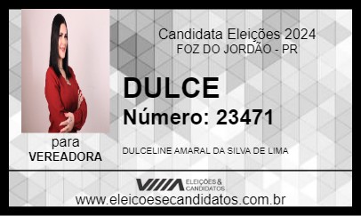 Candidato DULCE 2024 - FOZ DO JORDÃO - Eleições