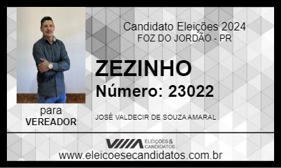 Candidato ZEZINHO 2024 - FOZ DO JORDÃO - Eleições