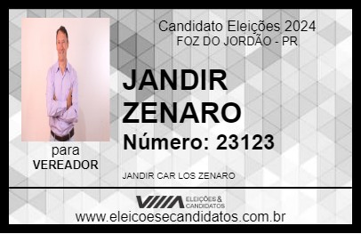 Candidato JANDIR  ZENARO 2024 - FOZ DO JORDÃO - Eleições